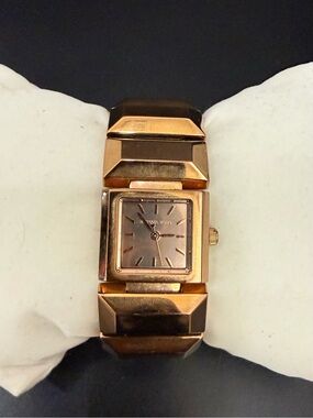 Michael Kors MK 3165 Rose Gold Stainless Steel Pyramid Link Ladies Watch